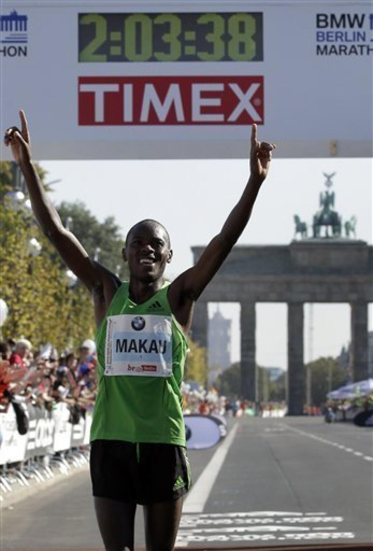 Makau sets world record in Berlin Marathon - The San Diego Union